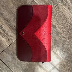 Kate Spade Red and Burgundy Clutch